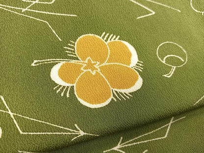 平和屋着物■上質な小紋　こぼれ松花文　正絹　逸品　BAAX3592yc