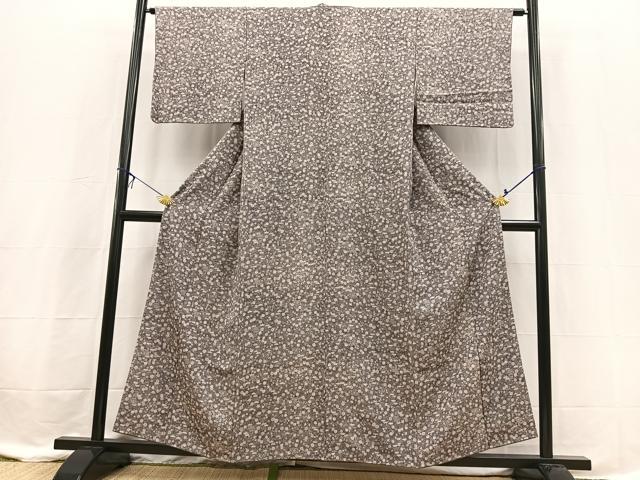 平和屋着物■上質な小紋　草花文　正絹　逸品　BAAX3595yc