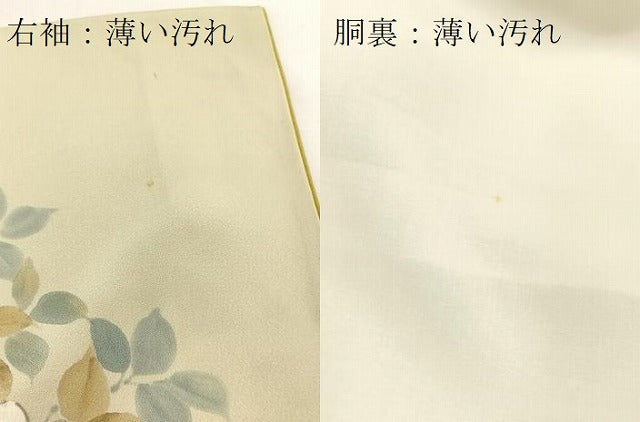 平和屋着物■訪問着　手描き　草花文　暈し染め　正絹　逸品　BAAX3599yc