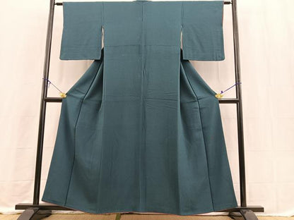 平和屋着物■上質な色無地　作家物　褐返色　正絹　逸品　BAAX3600yc