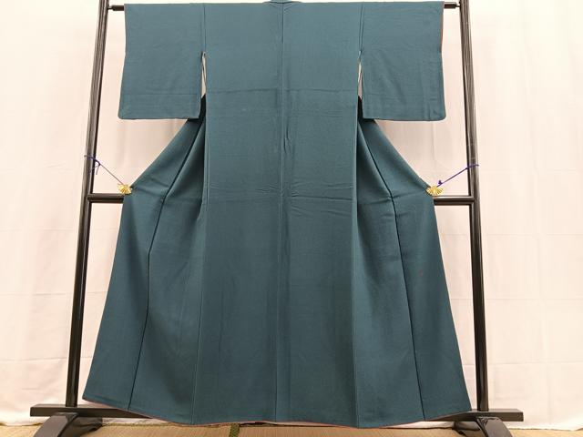 平和屋着物■上質な色無地　作家物　褐返色　正絹　逸品　BAAX3600yc