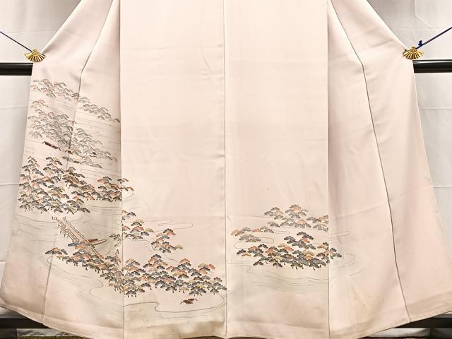 平和屋着物■訪問着　浜松文　暈し染め　金彩　正絹　逸品　BAAX3601yc