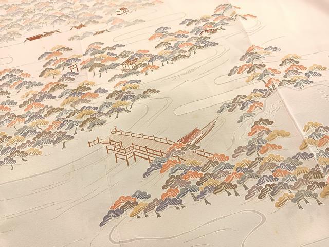 平和屋着物■訪問着　浜松文　暈し染め　金彩　正絹　逸品　BAAX3601yc