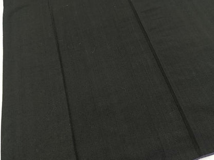平和屋着物■男性　紬　アンサンブル　長羽織　黒地　正絹　逸品　BAAX3606yc