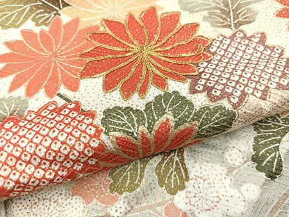 平和屋着物■豪華振袖　駒刺繍　松竹梅　風景文　暈し染め　金彩　正絹　逸品　BAAX3607yc