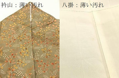 平和屋着物■訪問着　草花文　暈し染め　金彩　三越扱い　正絹　逸品　BAAX3609yc