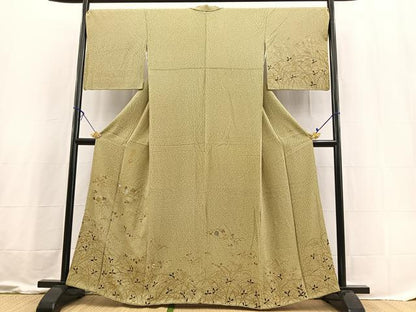 平和屋着物■訪問着　螺鈿　草花文　金彩　正絹　逸品　BAAX3610yc
