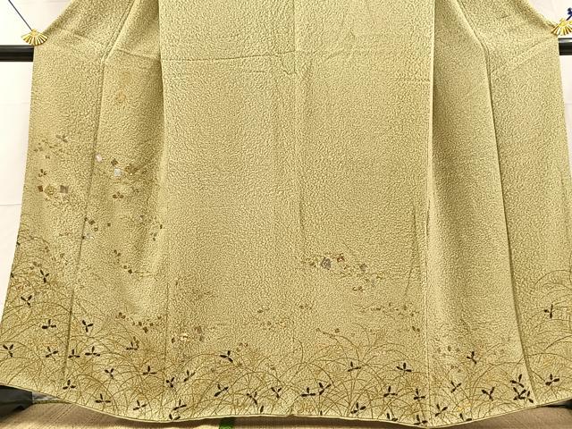 平和屋着物■訪問着　螺鈿　草花文　金彩　正絹　逸品　BAAX3610yc