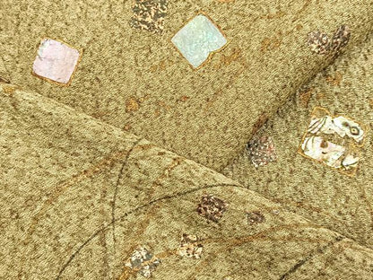 平和屋着物■訪問着　螺鈿　草花文　金彩　正絹　逸品　BAAX3610yc