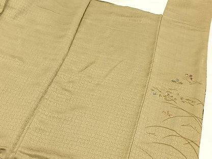 平和屋着物■訪問着　螺鈿　草花文　金彩　正絹　逸品　BAAX3610yc