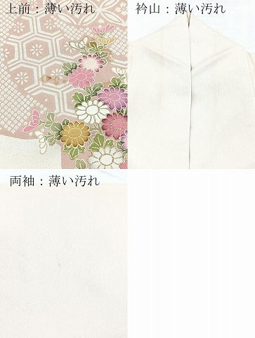 平和屋着物■訪問着　道長花文　金彩　正絹　逸品　BAAX3613yc