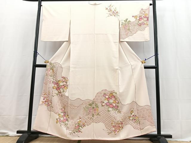 平和屋着物■訪問着　道長花文　金彩　正絹　逸品　BAAX3613yc