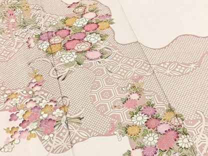 平和屋着物■訪問着　道長花文　金彩　正絹　逸品　BAAX3613yc