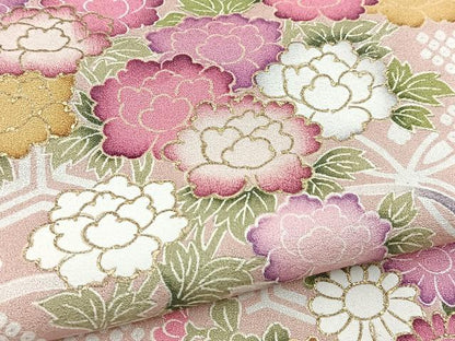 平和屋着物■訪問着　道長花文　金彩　正絹　逸品　BAAX3613yc