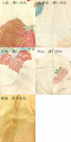 平和屋着物■豪華振袖　刺繍　亀甲草花文　金彩　正絹　逸品　BAAX3616yc