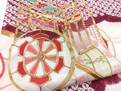 平和屋着物■豪華振袖　絞り　駒刺繍　雲重ね御所車文　正絹　逸品　BAAX3618yc