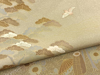 平和屋着物■訪問着　飛鳥浜松文　暈し染め　金彩　正絹　逸品　BAAX3619yc