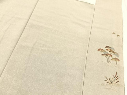 平和屋着物■訪問着　飛鳥浜松文　暈し染め　金彩　正絹　逸品　BAAX3619yc