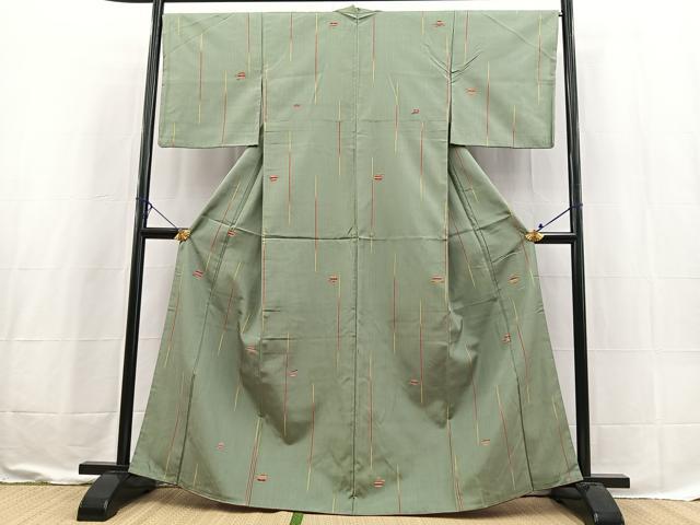 平和屋着物■上質な紬　万寿菊文　正絹　逸品　BAAX3620yc