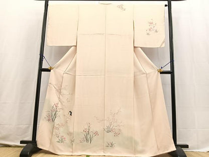 平和屋着物■訪問着　童子遊び花蝶文　暈し染め　正絹　逸品　BAAX3625yc