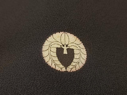 平和屋着物■豪華黒留袖　銀駒刺繍　飛鶴松文　金銀彩　正絹　逸品　BAAX3628yc
