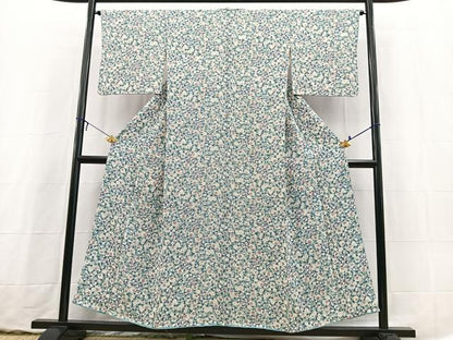 平和屋着物■上質な小紋　花尽くし　正絹　逸品　BAAX3634yc