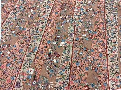 平和屋着物■小紋　風景花丸文　洗える着物　BAAX3637yc