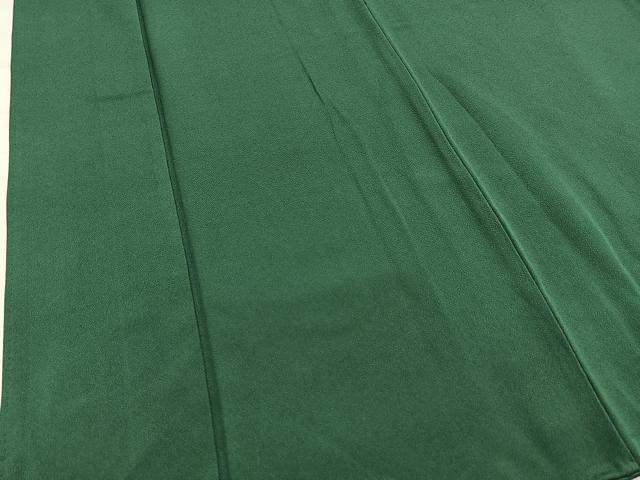 平和屋着物●上質な色無地　木賊色　正絹　逸品　BAAX3646yc