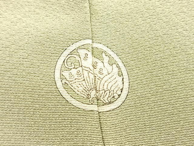 平和屋着物■上質な色無地　青磁鼠色　正絹　逸品　BAAX3648yc