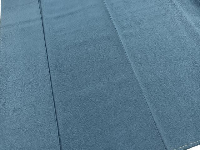 平和屋着物●上質な色無地　青藍色　正絹　逸品　未使用　BAAX3650yc