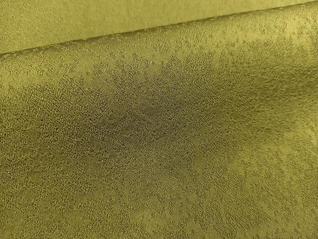 平和屋着物■上質な色無地　草花地紋　海松色　正絹　逸品　BAAX3654yc