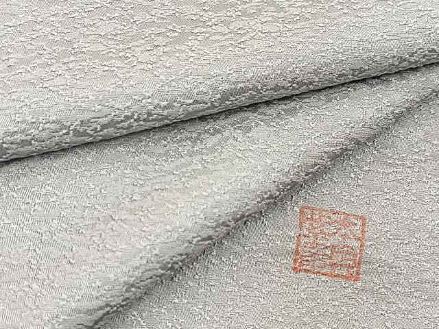 平和屋着物●上質な色無地　本貝紫染　小花地紋　薄墨色　正絹　逸品　BAAX3655yc