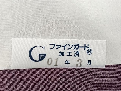 平和屋着物●上質な色無地　二藍色　正絹　逸品　未使用　BAAX3662yc