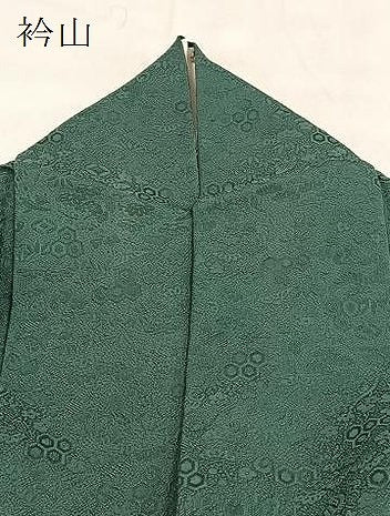 平和屋着物●上質な色無地　松竹梅地紋　鉄色　正絹　逸品　BAAX3664yc