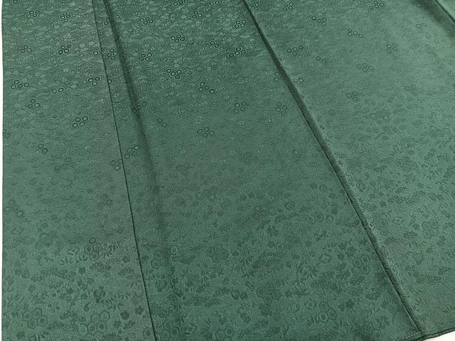 平和屋着物●上質な色無地　松竹梅地紋　鉄色　正絹　逸品　BAAX3664yc