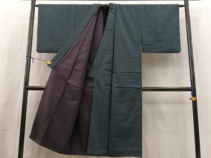 平和屋着物■男性　紬　100亀甲　総詰め　アンサンブル　正絹　逸品　BAAX3669yc