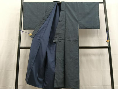 平和屋着物■男性　本場大島紬　アンサンブル　80亀甲　総詰め　正絹　逸品　BAAX3675yc