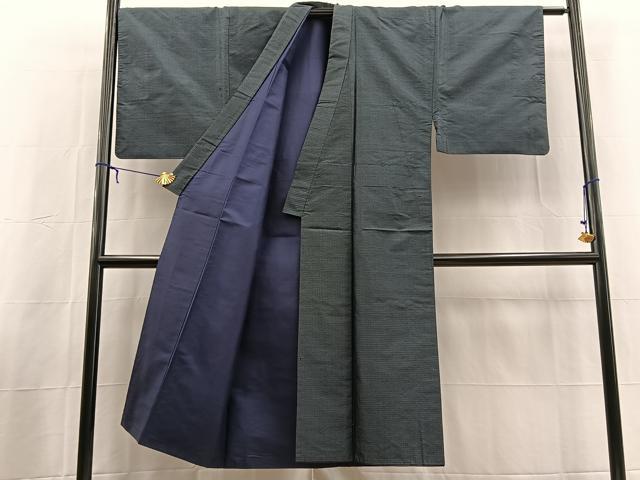 平和屋着物■男性　本場大島紬　アンサンブル　80亀甲　総詰め　正絹　逸品　BAAX3676yc