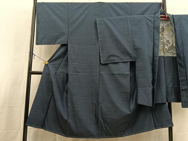 平和屋着物●男性　本場大島紬　アンサンブル　長羽織　100亀甲　総詰め　正絹　逸品　未使用　BAAX3677yc