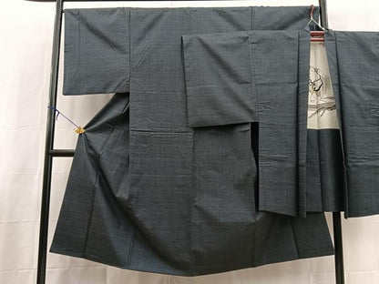 平和屋着物■男性　本場大島紬　アンサンブル　長羽織　100亀甲　総詰め　正絹　逸品　BAAX3678yc