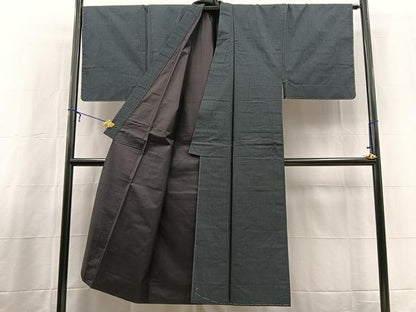 平和屋着物■男性　本場大島紬　アンサンブル　長羽織　80亀甲　総詰め　正絹　逸品　BAAX3679yc