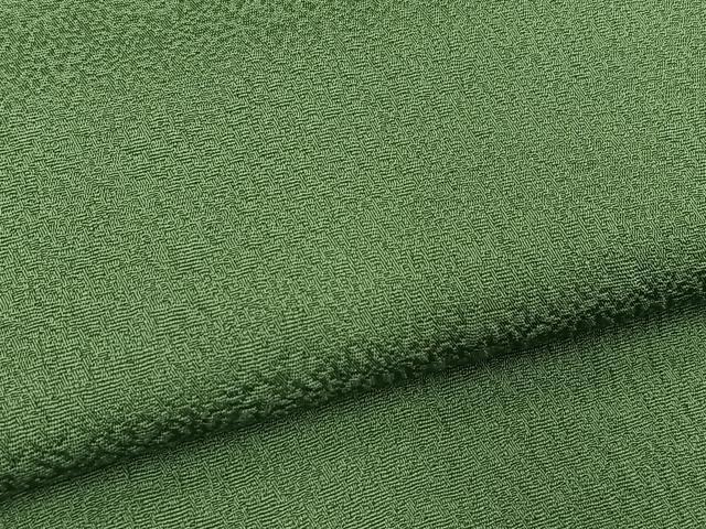 平和屋着物■上質な色無地　草花地紋　緑青色　正絹　逸品　未使用　BAAX3680yc