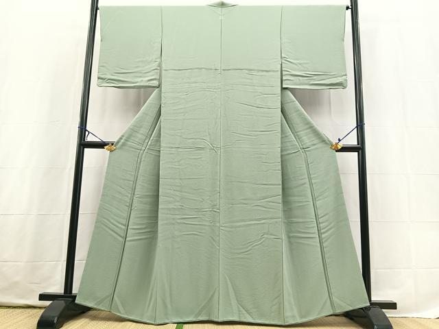 平和屋着物●上質な色無地　赤塚次男　泥染　柳鼠色　証紙付き　正絹　逸品　BAAX3688yc