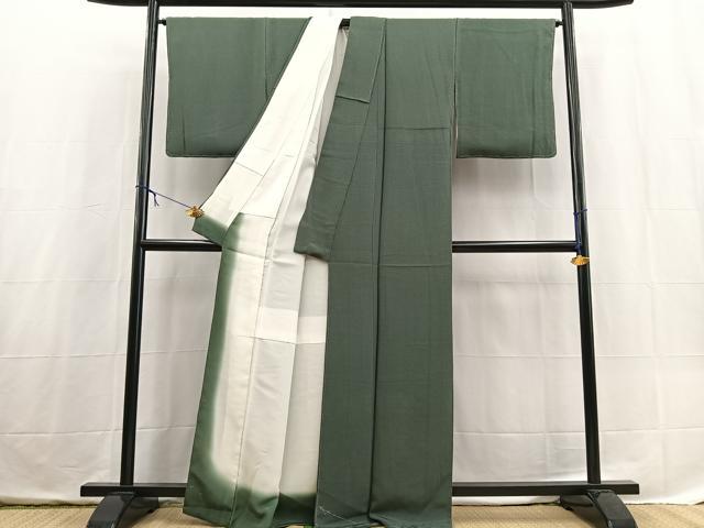 平和屋着物●上質な色無地　革色　反端付き　正絹　逸品　未使用　BAAX3697yc