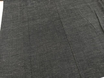 平和屋着物■男性　紬　アンサンブル　長羽織　霞文　正絹　逸品　BAAX3701yc