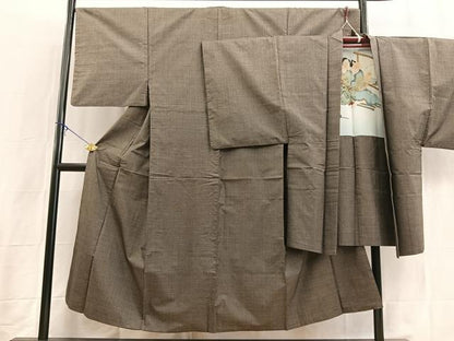 平和屋着物■男性　本場大島紬　アンサンブル　長羽織　120亀甲　総詰め　正絹　逸品　BAAX3706yc