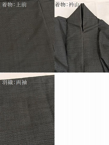 平和屋着物●男性　本場大島紬　アンサンブル　100亀甲　総詰め　正絹　逸品　BAAX3709yc