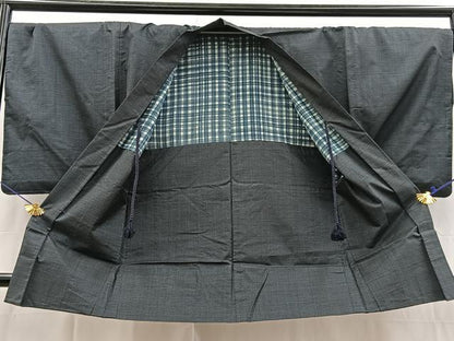 平和屋着物●男性　本場大島紬　アンサンブル　100亀甲　総詰め　正絹　逸品　BAAX3709yc
