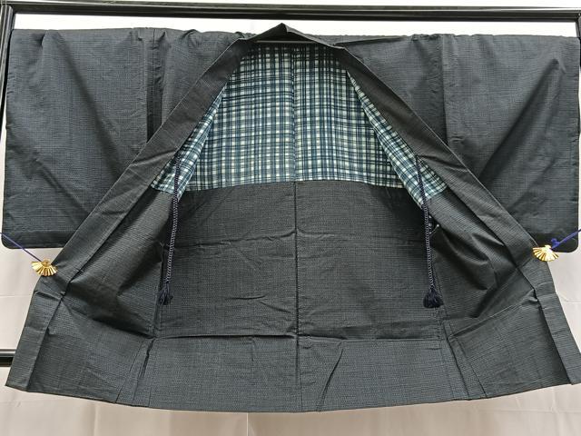 平和屋着物●男性　本場大島紬　アンサンブル　100亀甲　総詰め　正絹　逸品　BAAX3709yc