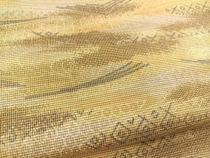 平和屋着物■上質な紬　幾何学文様　正絹　逸品　BAAX3714yc